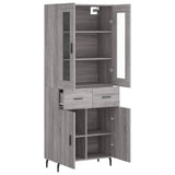 Highboard Grey Sonoma 69.5x34x180 cm Engineered Wood 3198551