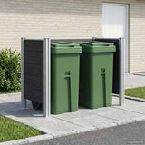 Garbage Bin Fence Grey 161 x 85 x 115 cm Aluminium and WPC 3429265