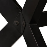 Dining Table Solid Mango Wood and Steel Cross 180 cm 244805