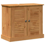 Bathroom Furniture Set VIGO 5 pcs Honey Brown Solid Pine Wood 3328547