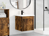 Bathroom Vanity Unit with Tap Smoked Oak 42 x 40 x 74.5 cm 889533