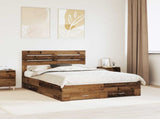 Bed Frame with Drawer with Headboard Manual Engineered Wood 3411649