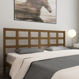 Bed Headboard Honey Brown 185.5x4x100 cm Solid Wood Pine 817908