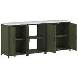 Kitchen Storage Set HATTEM 3 pcs Olive Green Cold-rolled Steel 3392704