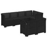 7-Seater Garden Sofa Rattan Look PP Anthracite 3444138