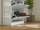 Shoe Cabinet with 3 Flip Drawers, Narrow Shoe Storage Cabinet for 18 Pairs, Freestanding Slim Shoe T3398P344852