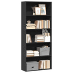 Book Cabinet Black 80x30x189 cm Engineered Wood 3314670