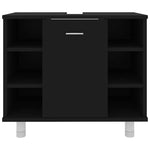 Bathroom Cabinet Black 60x32x53.5 cm Engineered Wood 802634
