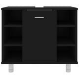 Bathroom Cabinet Black 60x32x53.5 cm Engineered Wood 802634