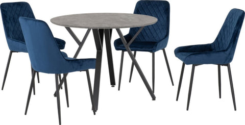 ZNTS Athens Round Dining Set with Avery Chairs 400-401-225