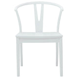 Dining Chair 2 pcs White and White Solid Rubber Wood 42020417