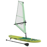 Inflatable SUP Board with Sail POSEIDON 330 x 76 x 15 cm Green 42039138
