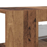 TV Cabinet with LED Lights Old Wood 90x39x30 cm Engineered Wood 856325