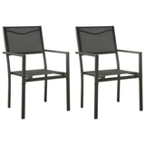 Garden Chair Set of 2 Black and Anthracite 313077