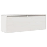 ZNTS Wall Cabinet White 100x30x35 cm Solid Wood Pine 813467