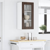 Wall Glass Cabinet LUCCA Brown Oak 40 x 31 x 80 cm 884999