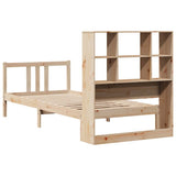 Bookcase Bed without Mattress 90x190cm Single Solid Wood Pine 3322301