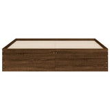 Bed Frame with Drawers without Mattress Brown Oak 140x190 cm 3207307