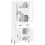 Highboard White 69.5x34x180 cm Engineered Wood 3198537