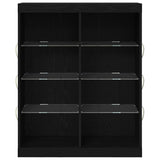 LED Sideboard Black Oak 81 x 37 x 100 cm Engineered Wood 863050