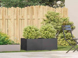Planter Black 80x40x40 cm Cold-rolled Steel 860668