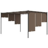Garden Gazebo with Side Curtain 4x3x2.25 m Taupe 312264