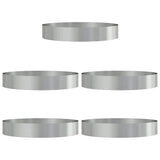 Planter Ring 5 pcs Silver 120 x 120 x 20 cm Galvanised Steel 873645