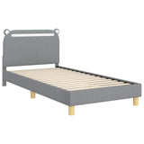 Children's Bed Frame with Headboard Light Grey 90 x 200 cm 42011224
