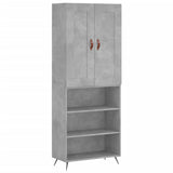 Highboard Concrete Grey 69.5x34x180 cm Engineered Wood 3200045