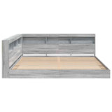 Bookcase Bed Grey sonoma 180 x 200 cm Engineered wood 3335748
