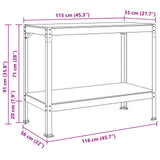 Workbench Black 115 x 55 x 91 cm Engineered Wood and Metal 42020128