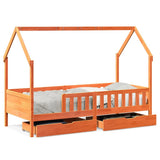 Kids Bed Frame with Drawers without Mattress 80x200 cm Solid Wood 3302037