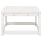 Garden Footstool White Solid Wood Pine 844680