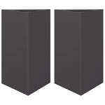 ZNTS Garden Planters 2 pcs Black Triangular 50x43x75 cm Steel 851172