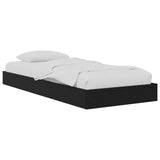 Floor Bed Frame Black Oak 80 x 200 cm Engineered Wood 8009081