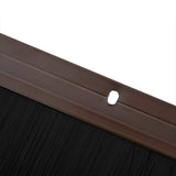 Screw-on Door Brush Seals 12 pcs Brown 100 cm Aluminium Alloy 42019447