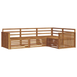 Outdoor Sofa Set 4 pcs Natural Solid Acacia Wood 3373374