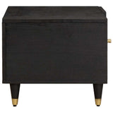 Coffee Table Black 80 x 50 x 40 cm Solid Mango Wood 4018812