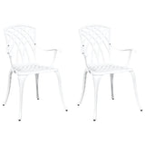 Garden Chair 2 pcs White 53 x 51 x 88.5cm Aluminium 42002400