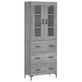 Highboard Grey Sonoma 69.5x34x180 cm Engineered Wood 3198407