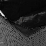 Garden Storage Box Black 110x50x58 cm Poly Rattan 4104069