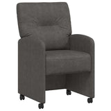 Dining Chairs with Wheels 2 pcs Black 57 x 67 x 95 cm 42017839