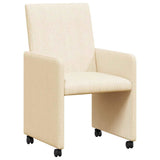 Dining Chairs with Wheels 2 pcs Cream 57 x 66 x 94 cm 42017803