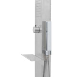 Outdoor Shower with Tray WPC Stainless Steel 3051290
