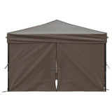 Folding Party Tent with Sidewalls Taupe 3x3 m 93526