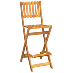 ZNTS 5 Piece Outdoor Bar Set Solid Wood Acacia 3104962