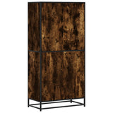 Highboard Smoked Oak 68x35x139 cm Engineered Wood 3300832