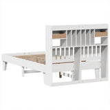 Bed Frame without Mattress White 135x190 cm Solid Wood Pine 3308859