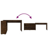 Corner Desk Smoked Oak Engineered Wood 342662