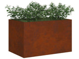 Garden Planter Rusty 50 x 32 x 40 cm Weathering Steel 876356